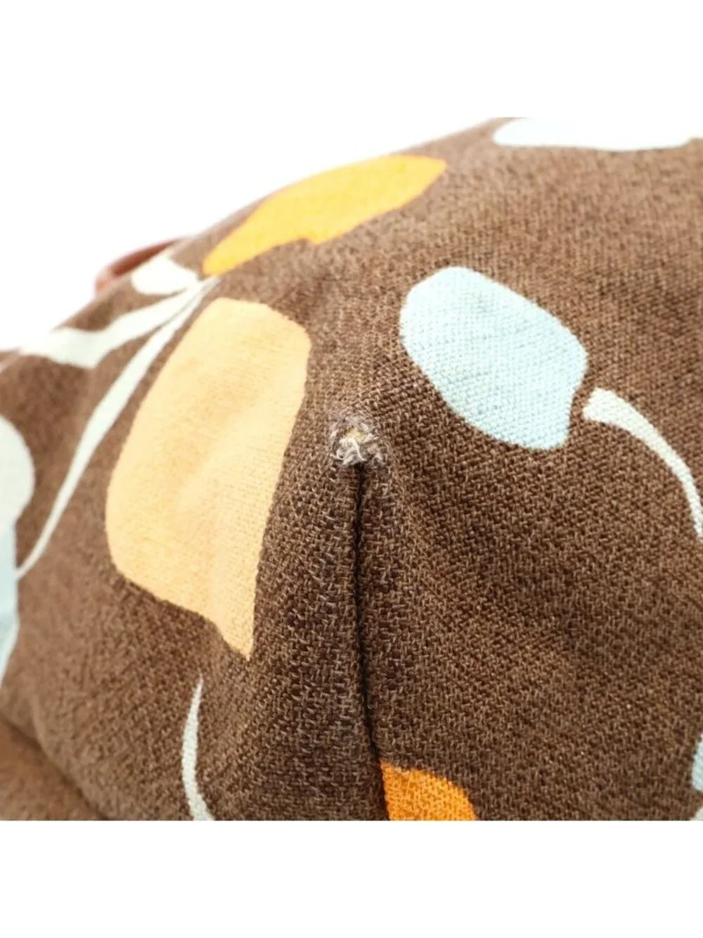 Miu Miu Canvas Leather Tote Bag Brown
